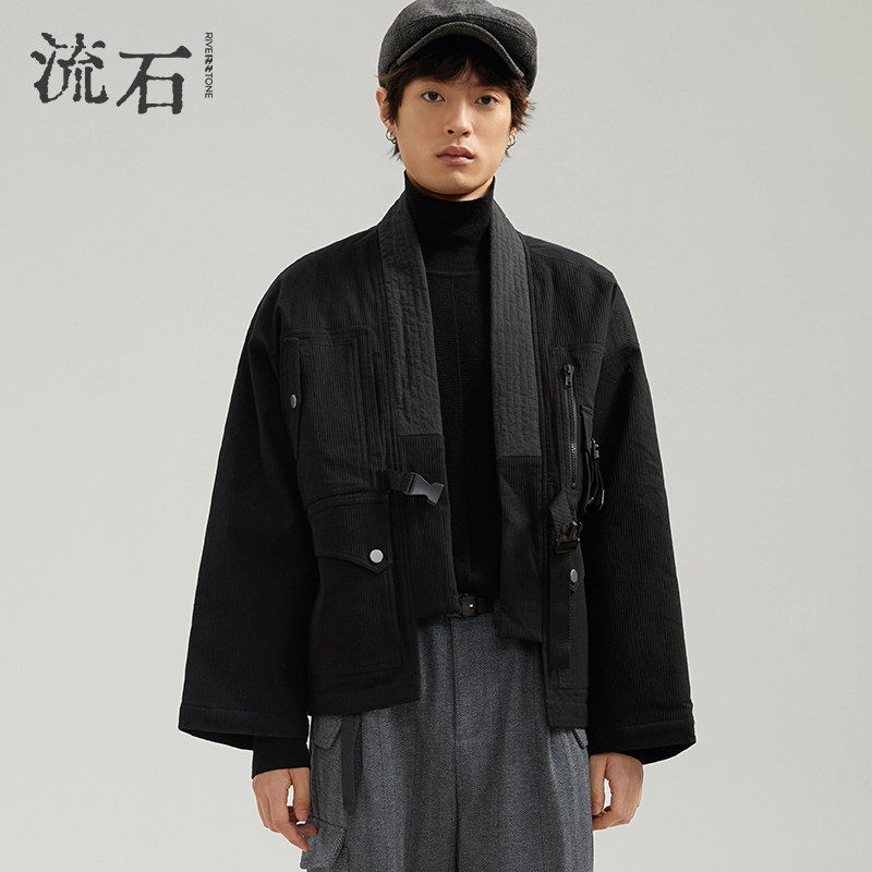 流石男装冬装高端时尚工装风棉服夹克新款加厚男士生棉衣外套上衣