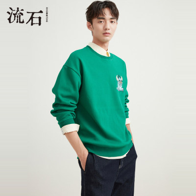 【柳哥优选】流石 印花卫衣新款潮流时尚百搭套头上衣 AW01325370