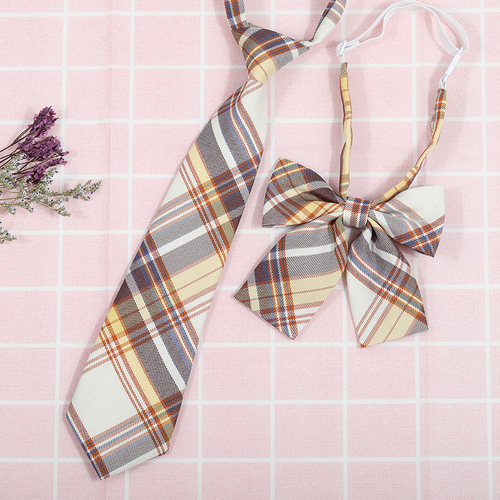 龙安豪色织涤丝韩版格纹领带包邮