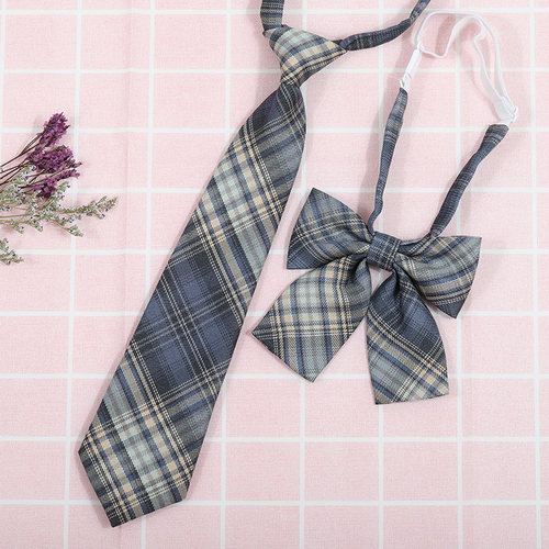 龙安豪色织涤丝韩版格纹领带包邮