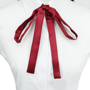 日系JK制服酒红色手系领绳毕业照学院风蝴蝶结飘带领花领结女生