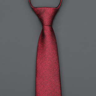 往事酒红拉链领带男女正装商务新郎伴郎结婚婚礼韩版免打条纹领带