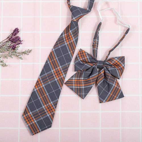 龙安豪色织涤丝韩版格纹领带包邮