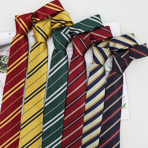 龙安豪色织涤丝休闲条纹领带包邮