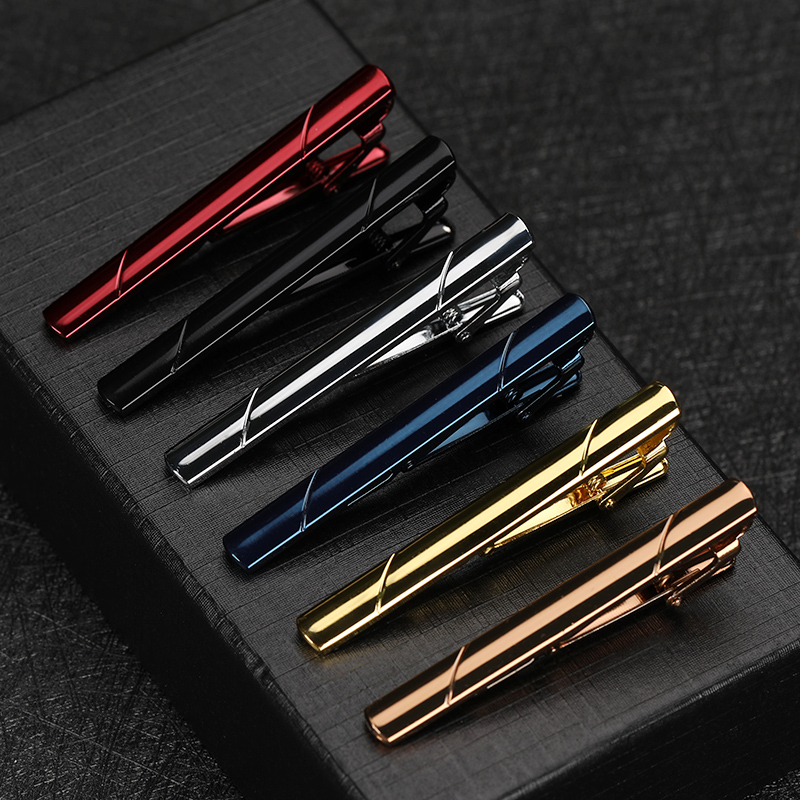 高档多色时尚领带夹男士商务正装西服领带夹子安保潮流别针领夹