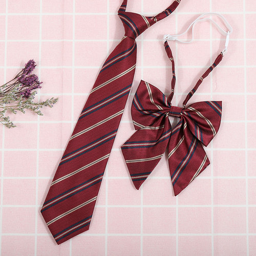 龙安豪色织涤丝韩版格纹领带包邮