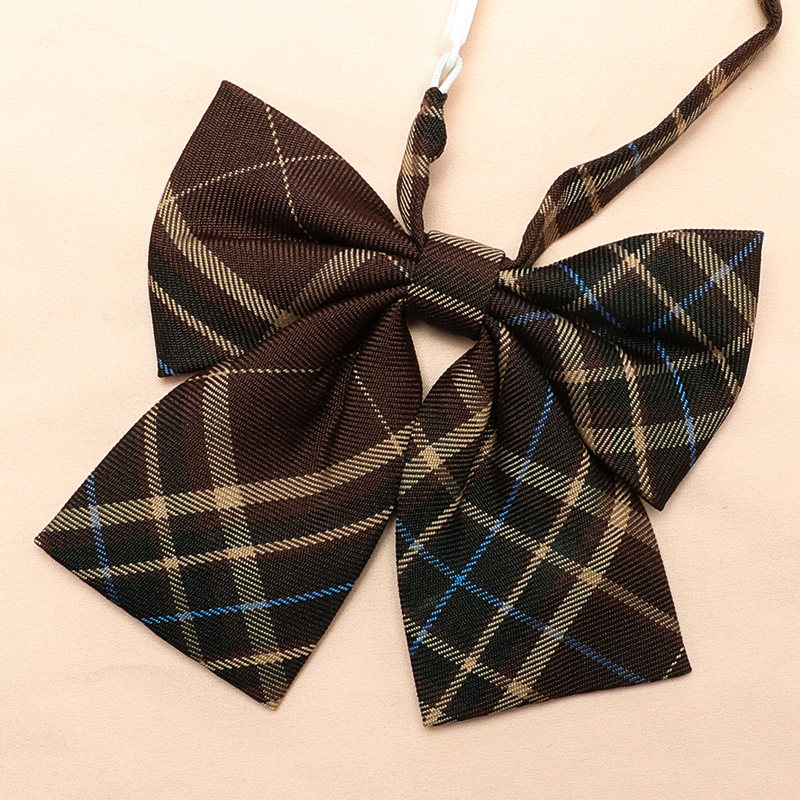 日系格子jk领结领花学院风蝴蝶结韩版花纹女jk039猪肝格纹领花