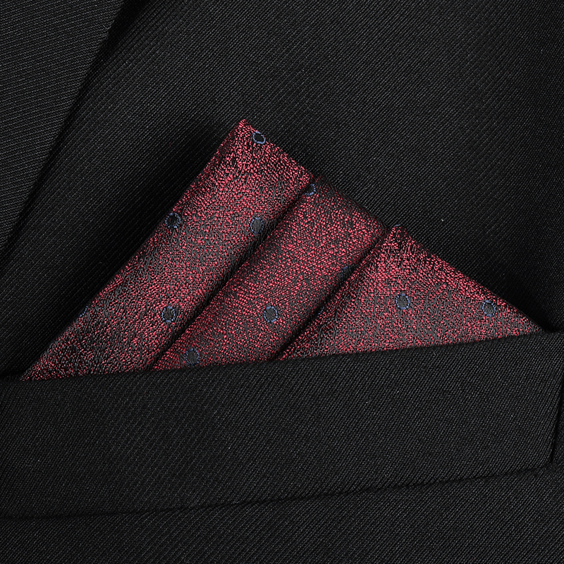 龙安豪商务涤丝色织花纹方巾包邮