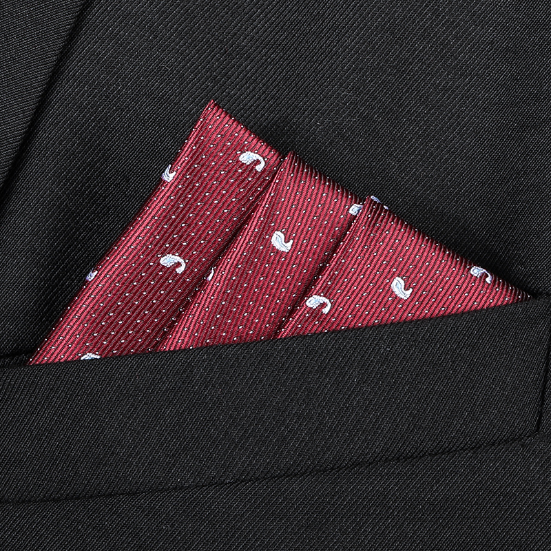 龙安豪商务涤丝色织花纹方巾包邮