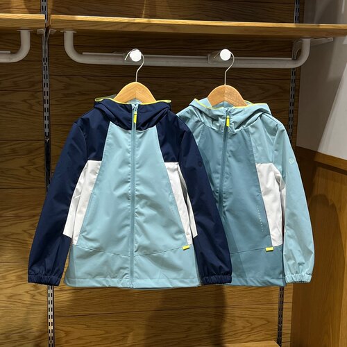 专柜正品水孩儿捡漏款男童冲锋衣春装中大童拼色户外薄风衣外套