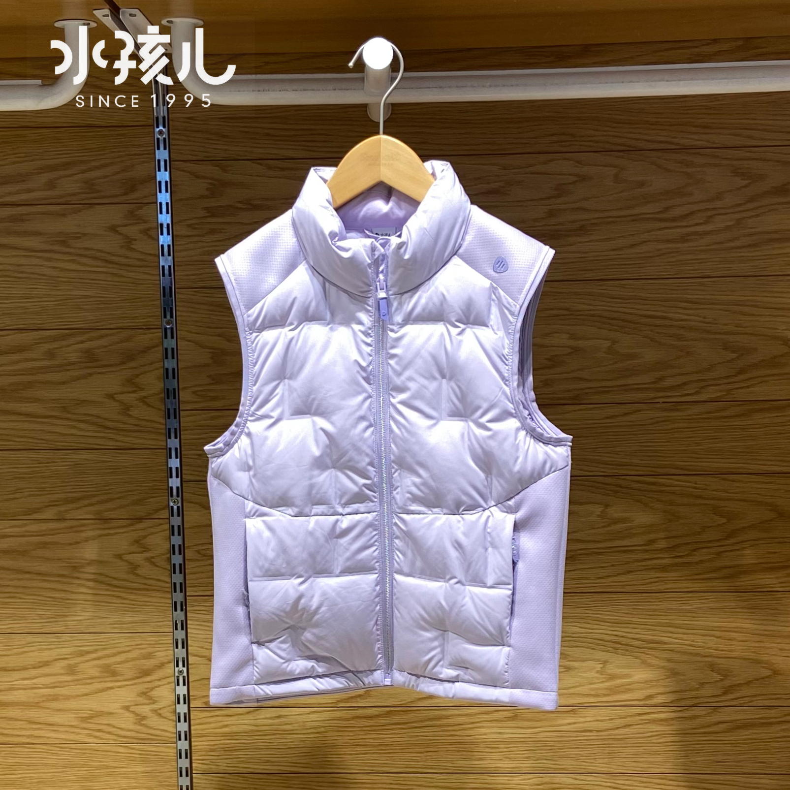 商场同款水孩儿童装女大童轻薄羽绒马甲2024冬季新款保暖坎肩背心