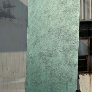 新材料青绿色瓦松鎏金板室内室外背景墙板装饰材料仿石材护墙板