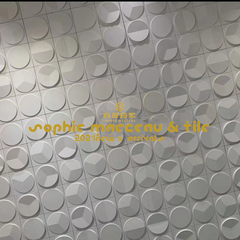 3D立体水泥砖时钟软包凹凸造型异型手工砖奶茶咖啡厅客餐厅墙