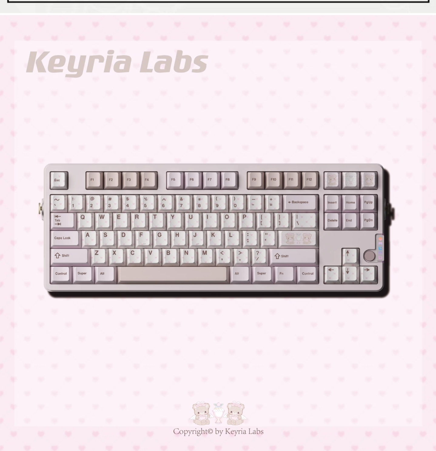 【现货】Keyria Labs/小熊茶话会PBT客制化键帽五面热升华 顺丰
