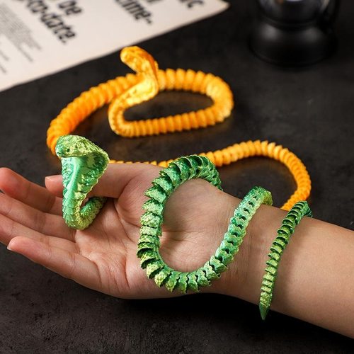3d打印眼镜蛇蝰蛇蟒蛇响尾蛇儿童玩具可动装饰品摆摊摆件礼物手办