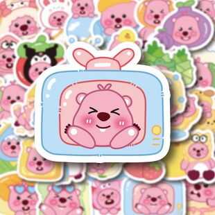 204loopy装 饰可爱张贴纸行李箱小海狸手机diy手账笔记本电脑露比