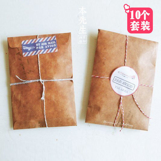 ins风复古做旧火漆信封袋文艺简约高级感明信片贺卡情书送朋友