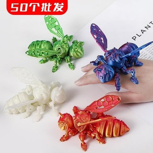 批发50个3D打印定制机械大黄蜂模型大全翅膀摆件儿童玩具礼物摆摊