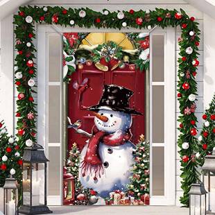 Christmas Hanging Flag Porch Door Banner Christmas Decoratio