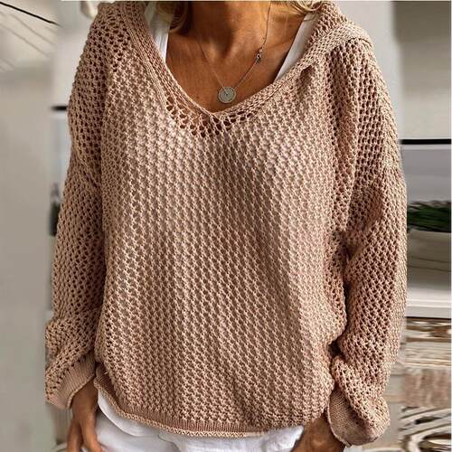 2026 Wool Outer Sunscreen Knitted Hooded Sunscreen Clothing