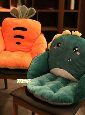 Integrally sedentary office chair cushion cushions the seat