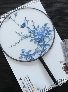 Women Fan Chinese gift craftwork girl fan Creative souvenir