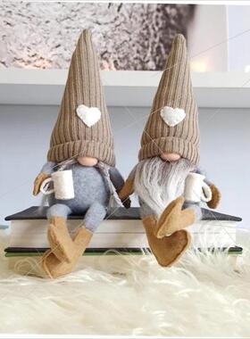 Knitted faceless doll Christmas holiday decorations圣诞节