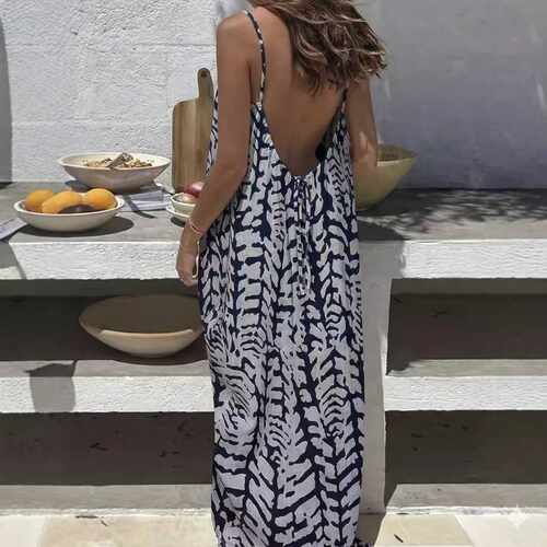 2026 Europe And The United States New Halter Backless Printe