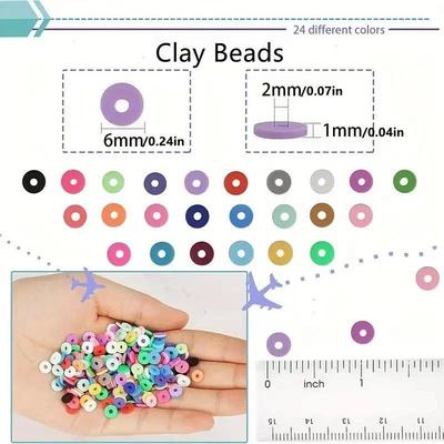 14400/4200/2400pcs Assorted Polymer Clay eads Kit for  J