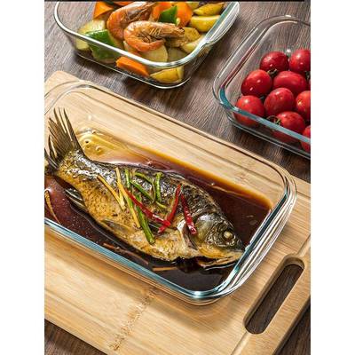 Toughened Pyrex baking tray family fish dish oblong