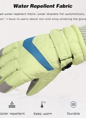 Winter Fleece Thermal Kids Gloves Waterproof Windproof Baby