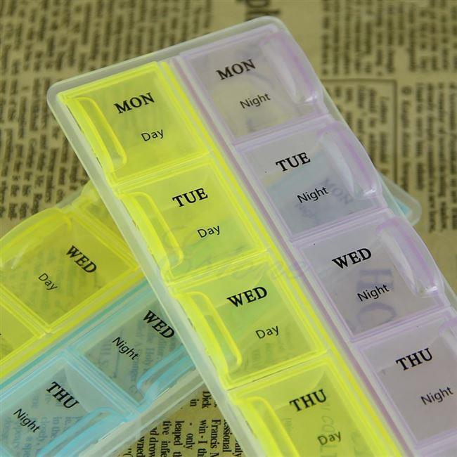 free shipping 7 days weekly tablet pill medicine box holder