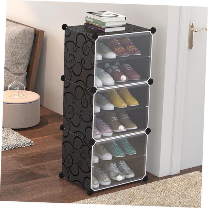 Dust proof shoe rack simple combination shoe storage cabinet