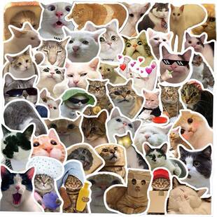 50/100pcs Cute Dog Cat MEME Funny Animals Stickers Aesthetic