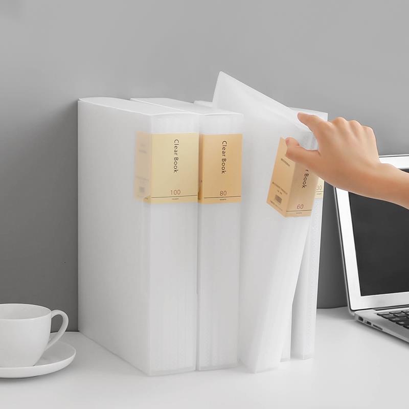 a4 clear book poster art holder file binder透明资料册文件夹