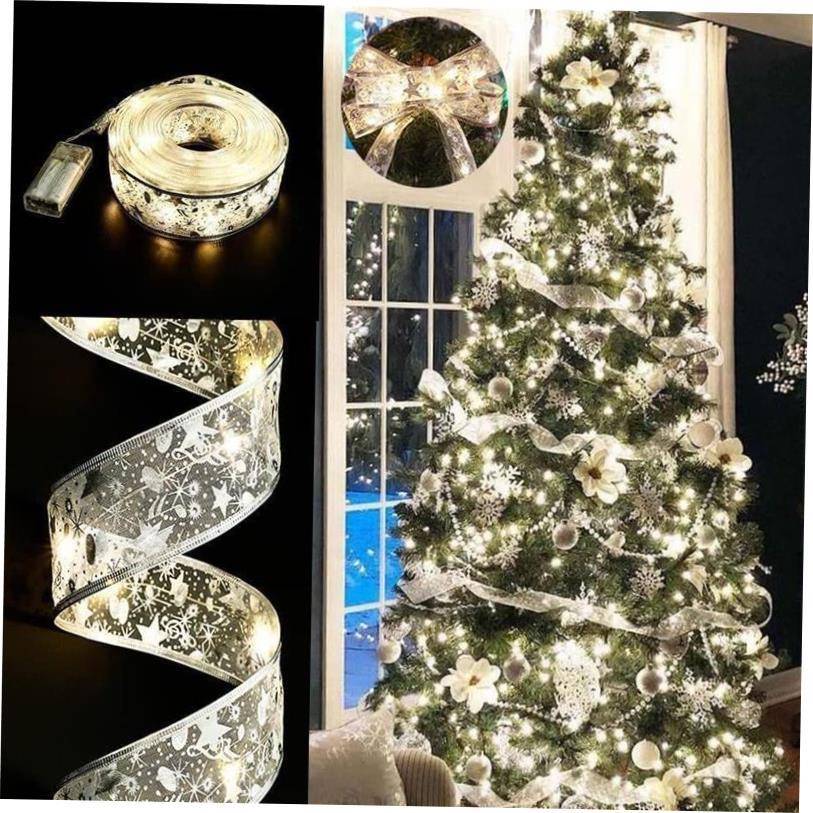 Christmas ribbon LED light string Christmas tree decoration