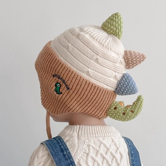 儿童帽子秋冬季男童毛线帽可爱超萌恐龙女童保暖针织帽宝宝护耳帽,童装/婴儿装/亲子装,帽子,淘宝优惠券,粉丝福利购,淘宝优惠卷