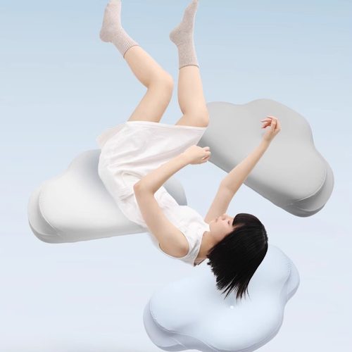 AIRETINI花瓣枕云感慢回弹0压力护颈记忆棉枕头助睡眠柔软枕