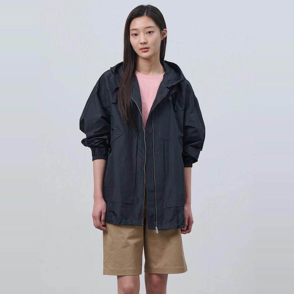 BEANPOLE LADIES 滨波女装 涤纶连帽风衣 - 黑色 韩国原装进口