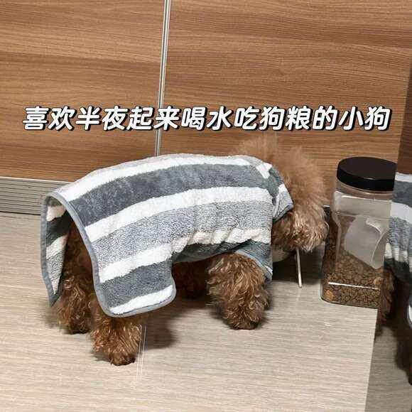 【半夜防着凉披风】小狗浴巾衣服珊瑚绒宠物洗澡浴巾空调被一体式