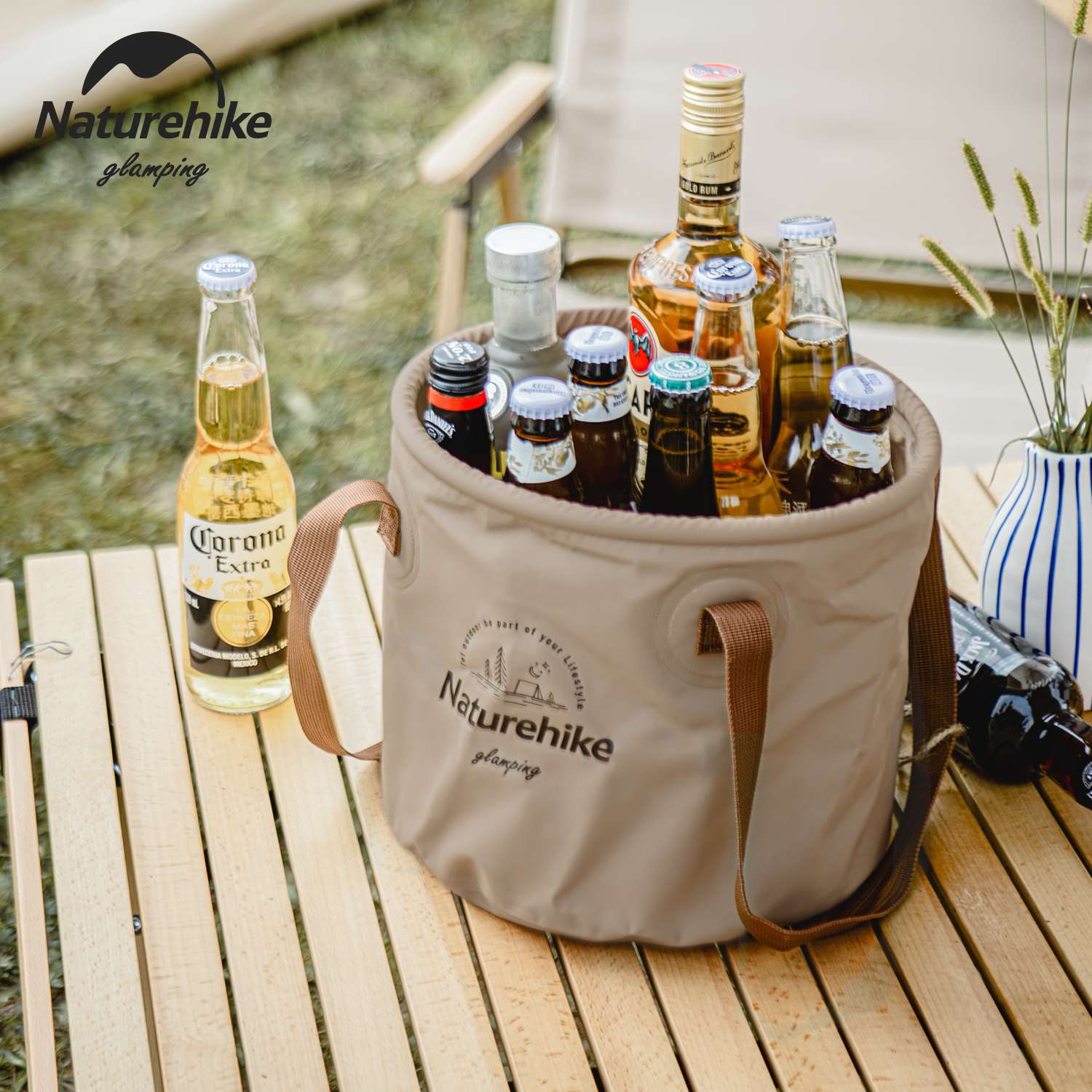 挪客naturehike户外可折叠水桶便携露营手提水桶家用洗脸盆洗衣盆