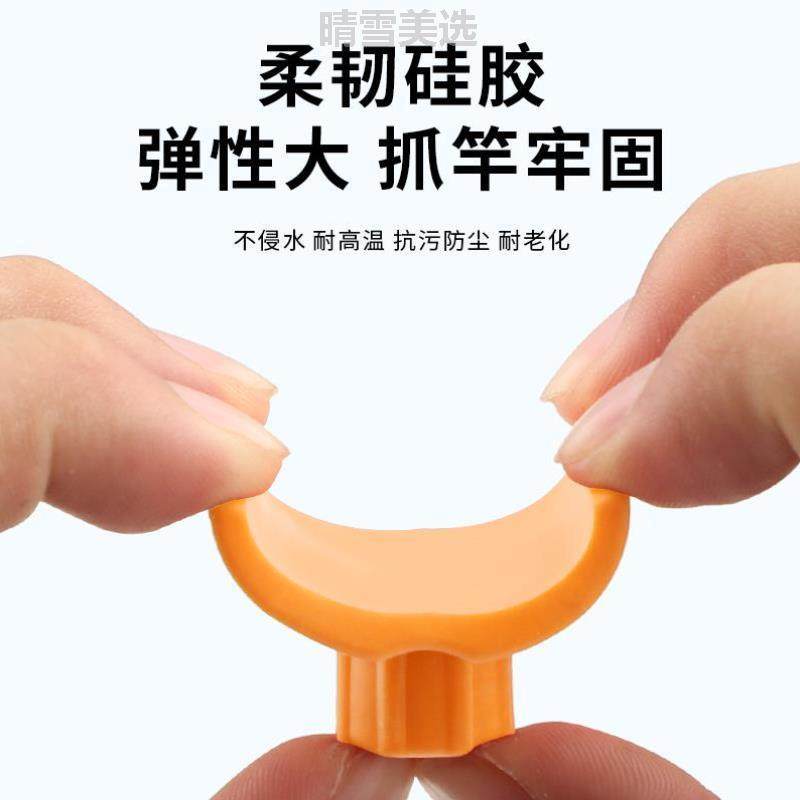 渔具鱼线器钓鱼硅胶连接器卡杆夹手缠线收线{收纳绕线线轴竿鱼竿