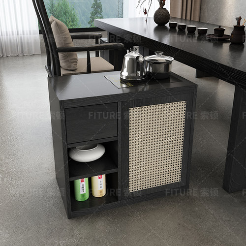 茶水柜侘寂风实木泡茶台