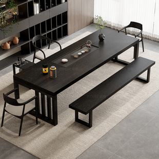 现代简约实木茶桌茶盘一体泡茶桌2026年新款高端家用客厅大板茶台