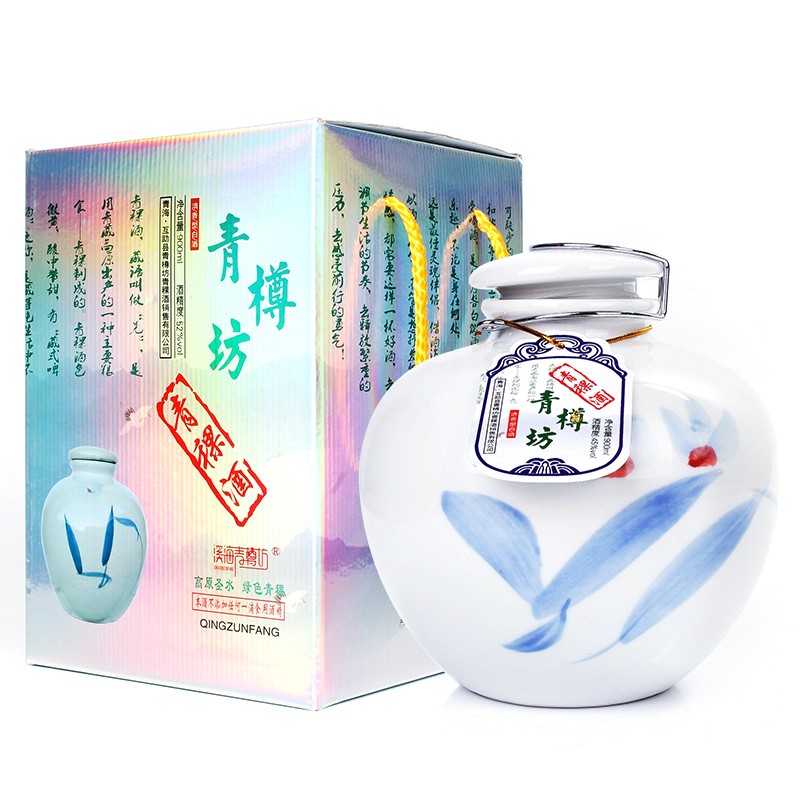 青樽坊青稞酒清香型45度900ml坛子酒纯粮食白酒低度青稞酒礼盒