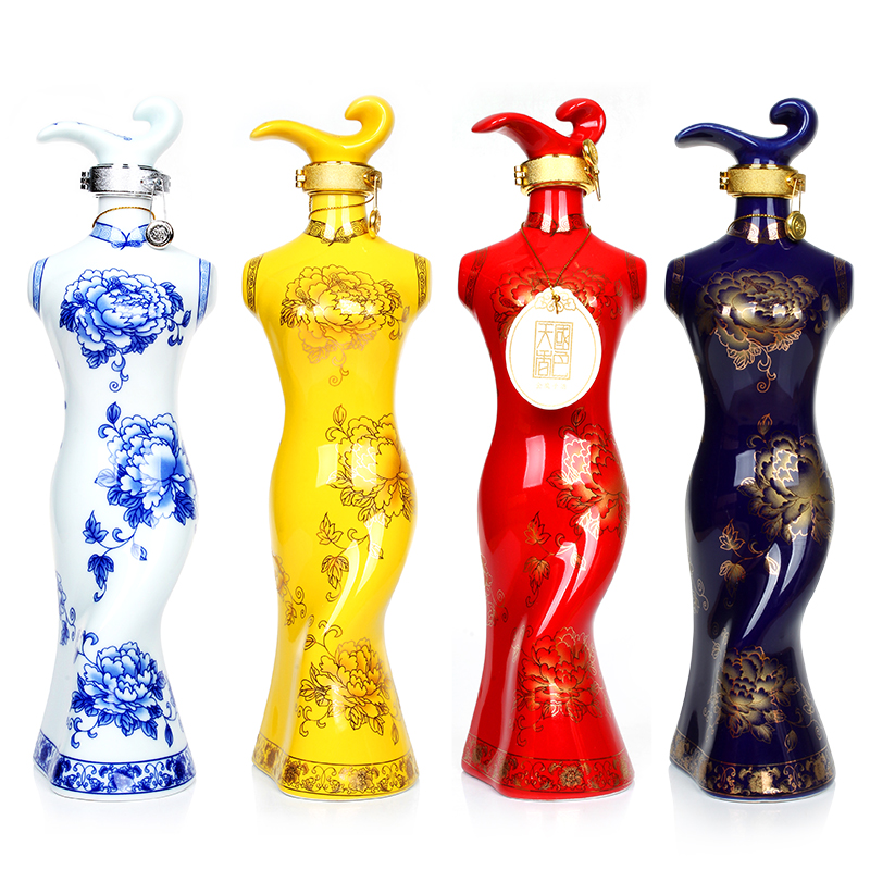 宁夏白酒固原金糜子酒四大美女酒52度国色天香浓香500ml*4瓶礼盒