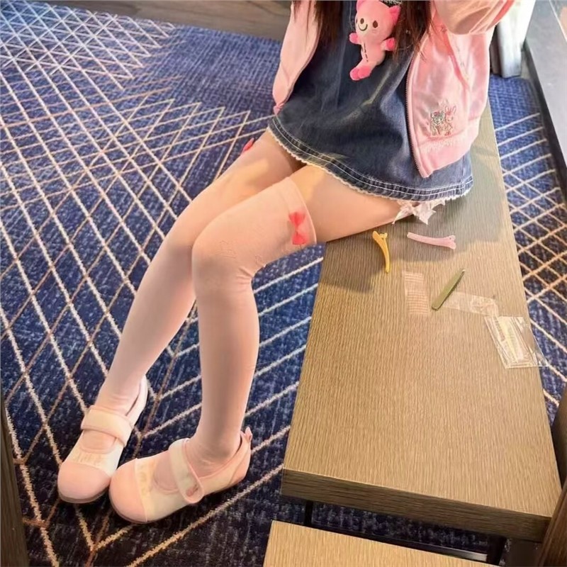 日系甜妹JK制服袜Lolita爱心型蝴蝶结过膝袜少女长筒袜女儿服可爱