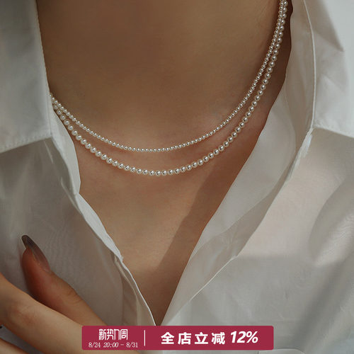 强光正圆珍珠项链女高级感配饰