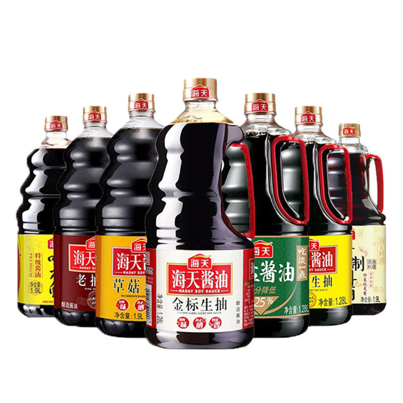 包邮海天酱油味极鲜1.9L优质酿造厨房调味凉拌烹调桶装生抽家庭装