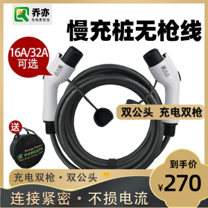 新能源充电桩双头枪双枪乔亦电动汽车慢充线比亚迪国家电网两头公